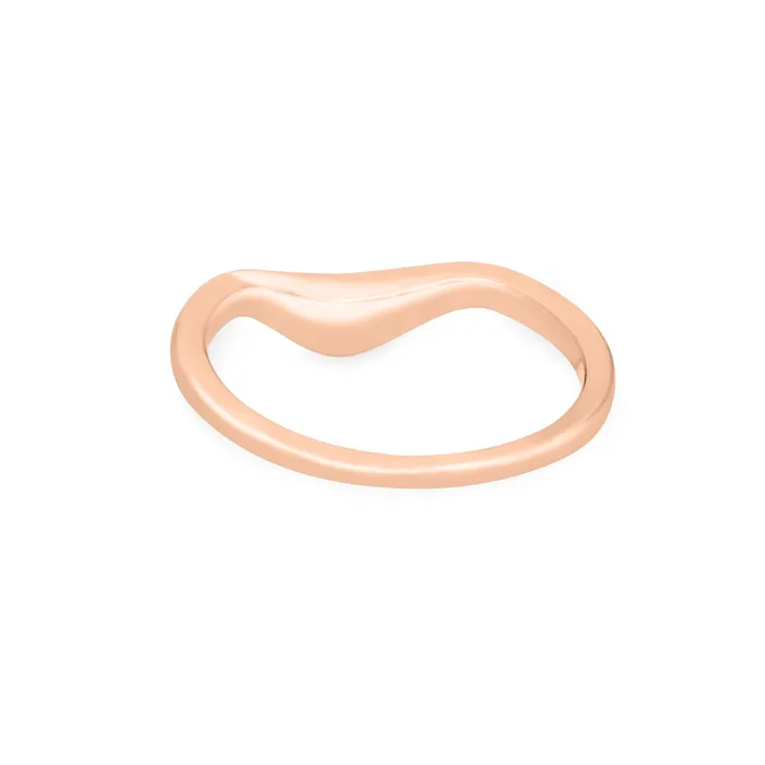 Rings closebymejewelry Wave Cremation Ring in 14K Rose Gold