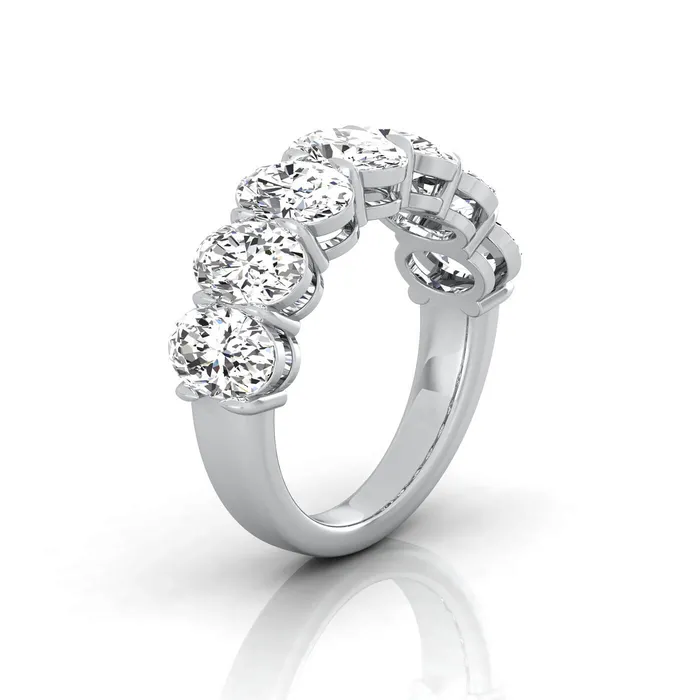 Rings deBebians Oval Lab Grown Diamond Seven Stone Band 350cttw