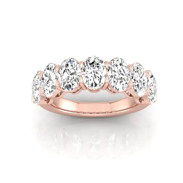 Rings deBebians Oval Lab Grown Diamond Seven Stone Band 350cttw
