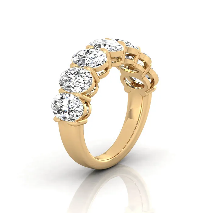 Rings deBebians Oval Lab Grown Diamond Seven Stone Band 350cttw