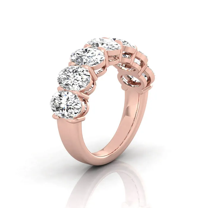 Rings deBebians Oval Lab Grown Diamond Seven Stone Band 350cttw