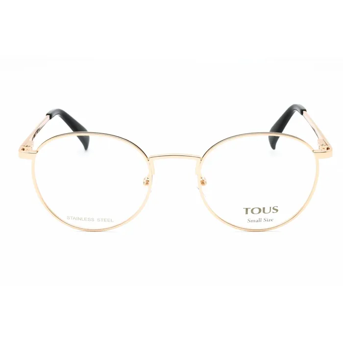 Tous Earrings Tous Womens Eyeglasses Shiny Rose Gold Metal Round Full Rim Frame VTO443L 0301