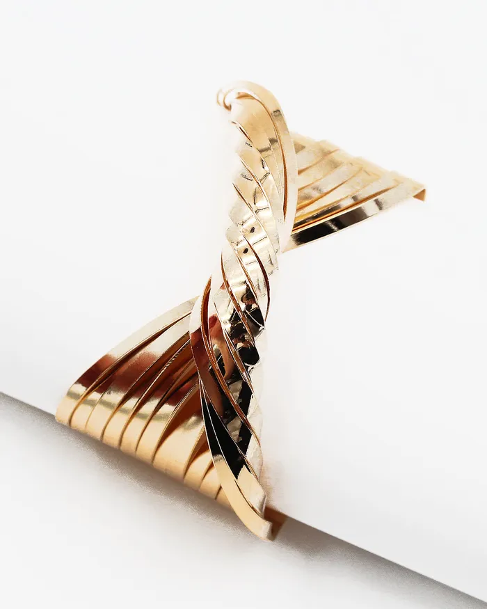 06222023Xshelf Bracelets Twisted Metal Cuff Bracelet
