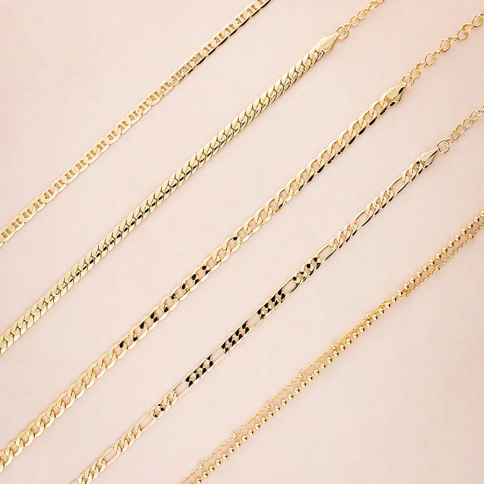 BERRICLE Bracelets Mariner Chain Anklet Ankle Bracelet in Base Metal