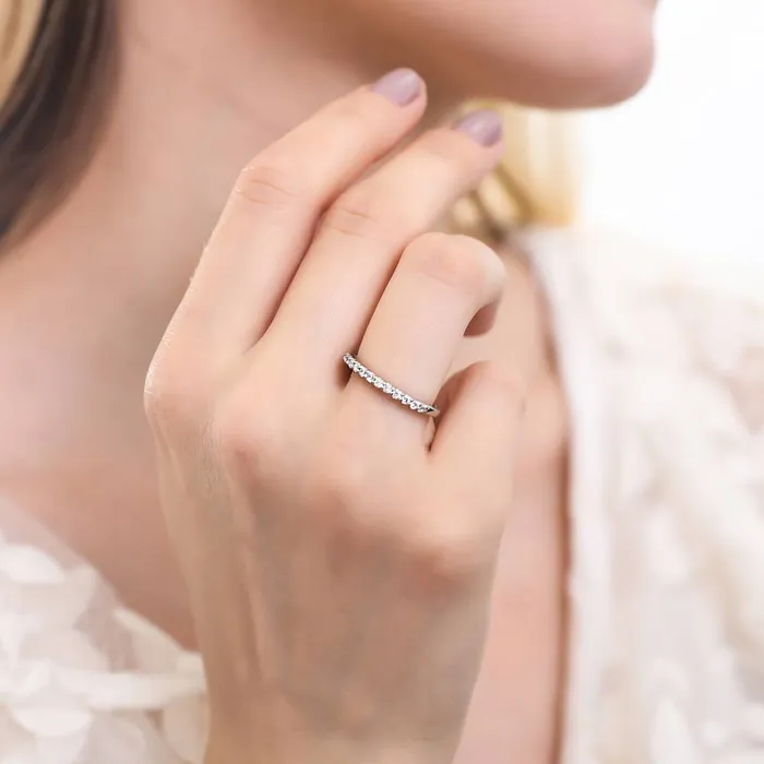 BERRICLE Rings Solitaire Hidden Halo 27ct CZ Ring Set in Sterling Silver
