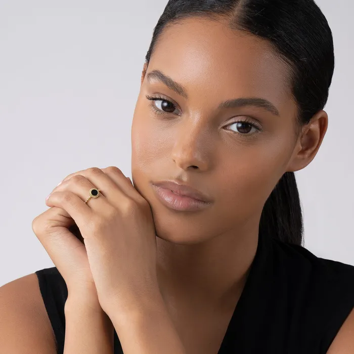 Covet Round Onyx Stacking Ring LAGOS Rings Covet Round Onyx Stacking Ring LAGOS Rings