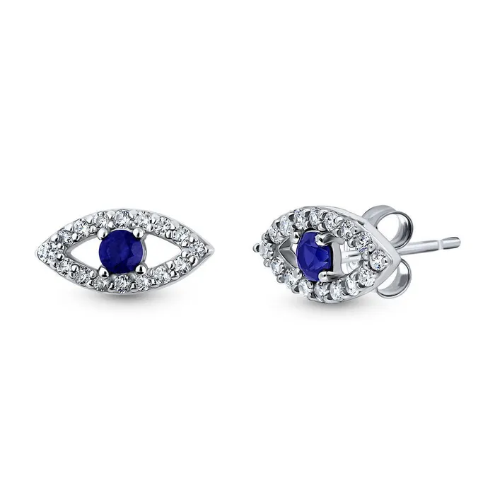 Evil Eye CZ Necklace and Earrings in Sterling Silver BERRICLE Necklaces
