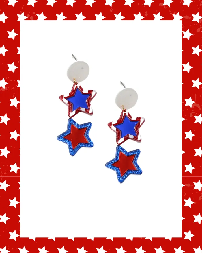 Patriotic Stars Earrings 0619224 Earrings
