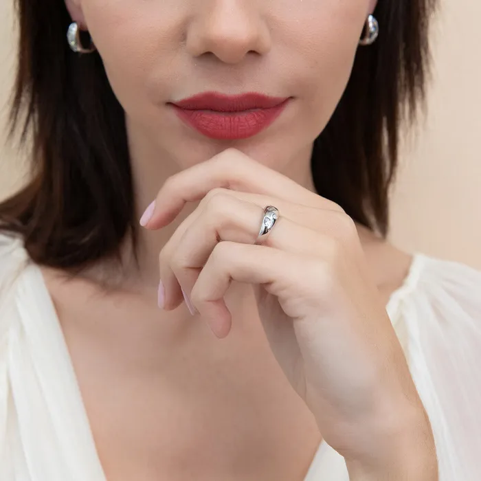 Rings BERRICLE Dome CZ Stackable Band in Sterling Silver