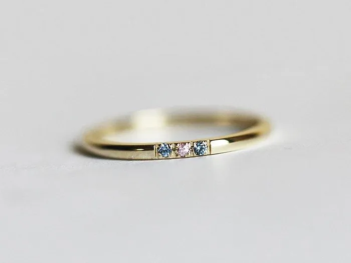 Rings Capucinne Pink Diamond Ring Blue Diamond Ring
