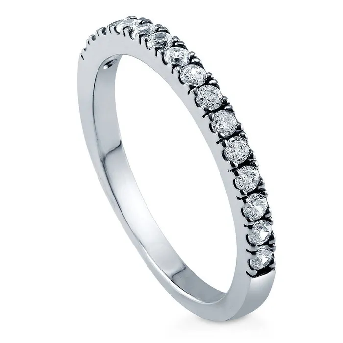 Rings Pave CZ Eternity Ring in Sterling Silver BERRICLE