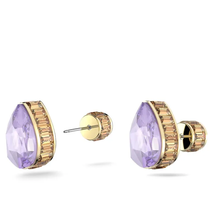 Swarovski Orbita Stud Earrings Drop cut Multicolored Goldtone plated ONE SIZE Swarovski Earrings