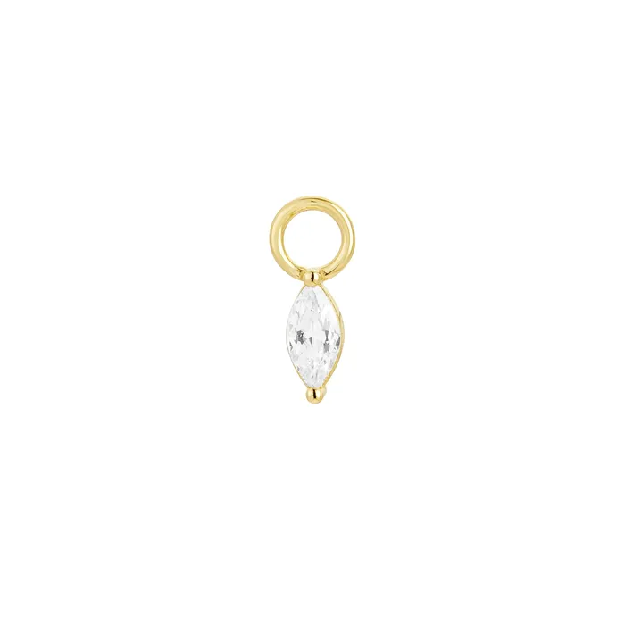 Charm Necklaces Clear Stone Hoop Charm Suetables