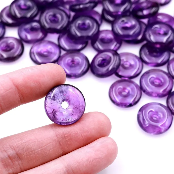 Intrinsic Trading Necklaces AAA Natural Purple Amethyst Donut Pendant 15mm 16mm 17mm 18mm Intrinsic Trading Necklaces AAA Natural Purple Amethyst Donut Pendant 15mm 16mm 17mm 18mm