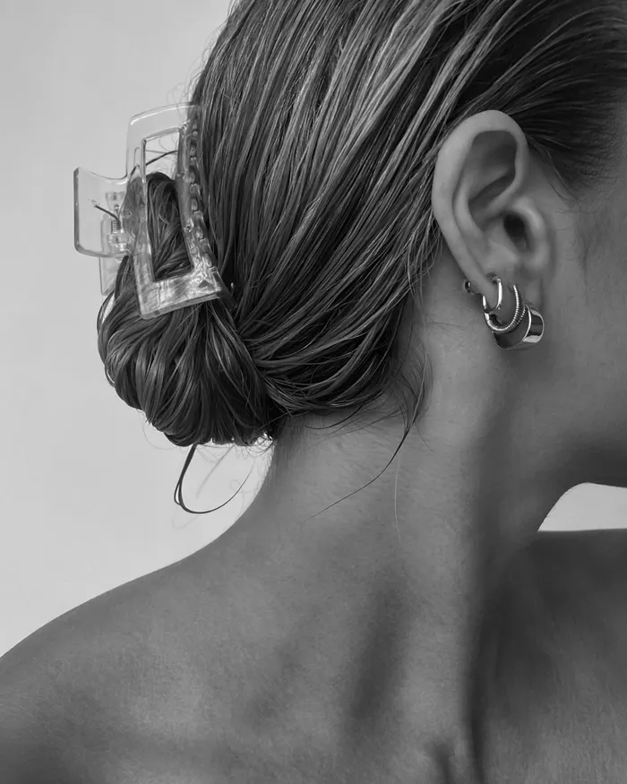 Luv Aj Ridged Cuvee Hoops Silver Rings Luv Aj Ridged Cuvee Hoops Silver Rings