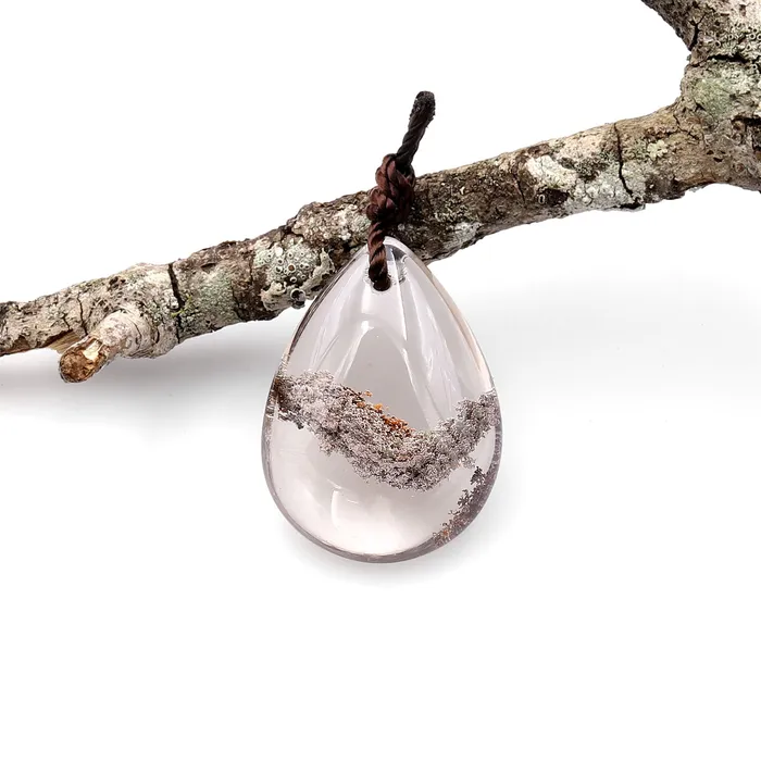 Necklaces Intrinsic Trading AAA Natural Lodalite Phantom Quartz Puffy Teardrop Pendant Gemstone Focal Bead Extra Clear A2 Necklaces Intrinsic Trading AAA Natural Lodalite Phantom Quartz Puffy Teardrop Pendant Gemstone Focal Bead Extra Clear A2