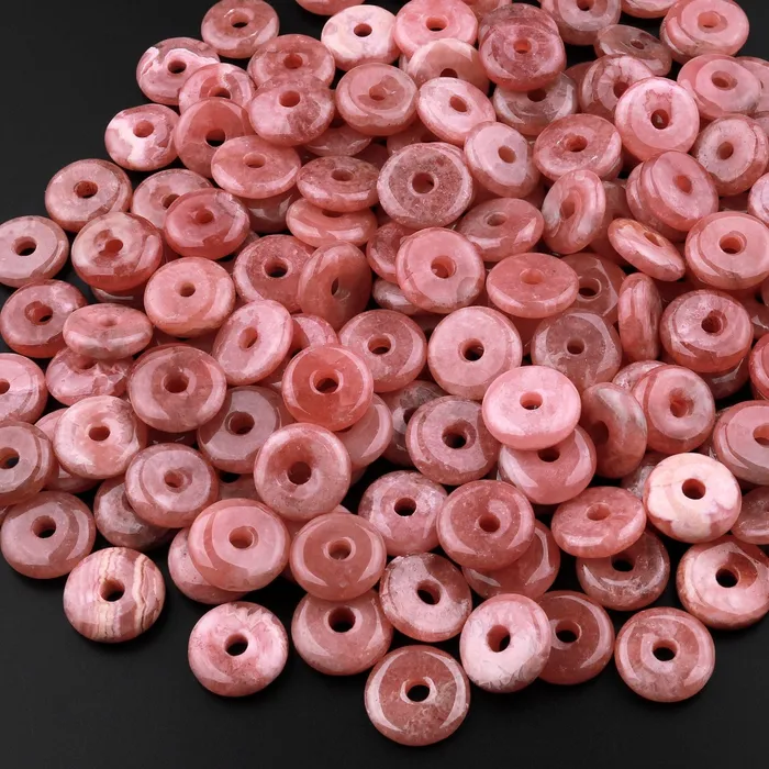 Necklaces Intrinsic Trading Natural Rhodochrosite Donut Pendant 10mm 12mm 14mm 16mm 18mm Necklaces Intrinsic Trading Natural Rhodochrosite Donut Pendant 10mm 12mm 14mm 16mm 18mm
