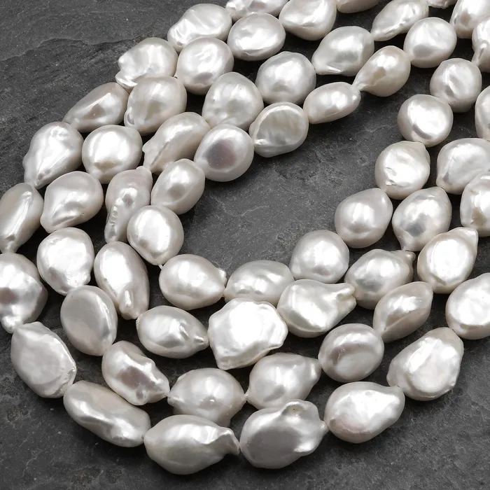 Necklaces Intrinsic Trading White Keishi Nugget Pearl Genuine Natural Freshwater Pearl 155 Strand
