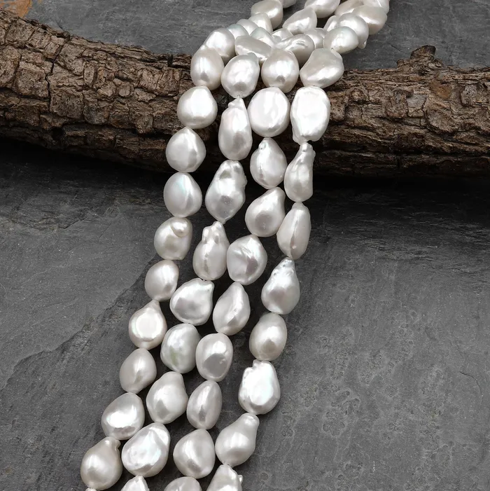 Necklaces Intrinsic Trading White Keishi Nugget Pearl Genuine Natural Freshwater Pearl 155 Strand