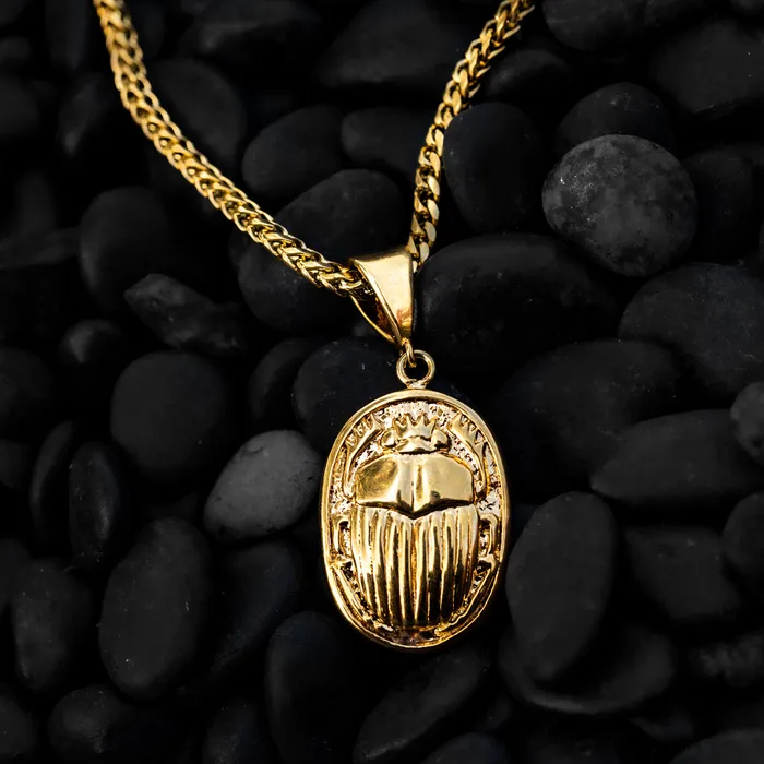 Necklaces SpicyIce Gold Scarab Necklace