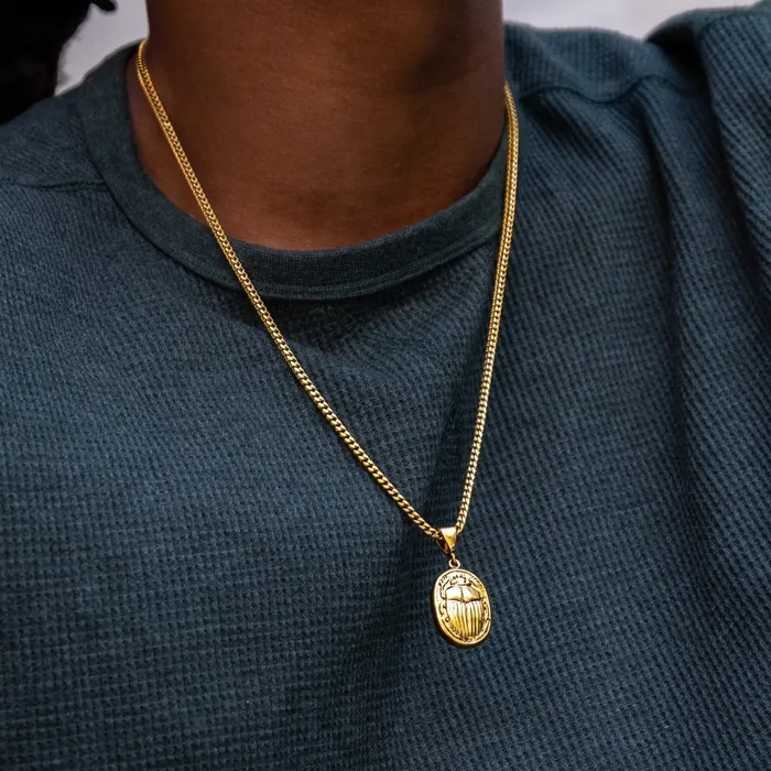 Necklaces SpicyIce Gold Scarab Necklace