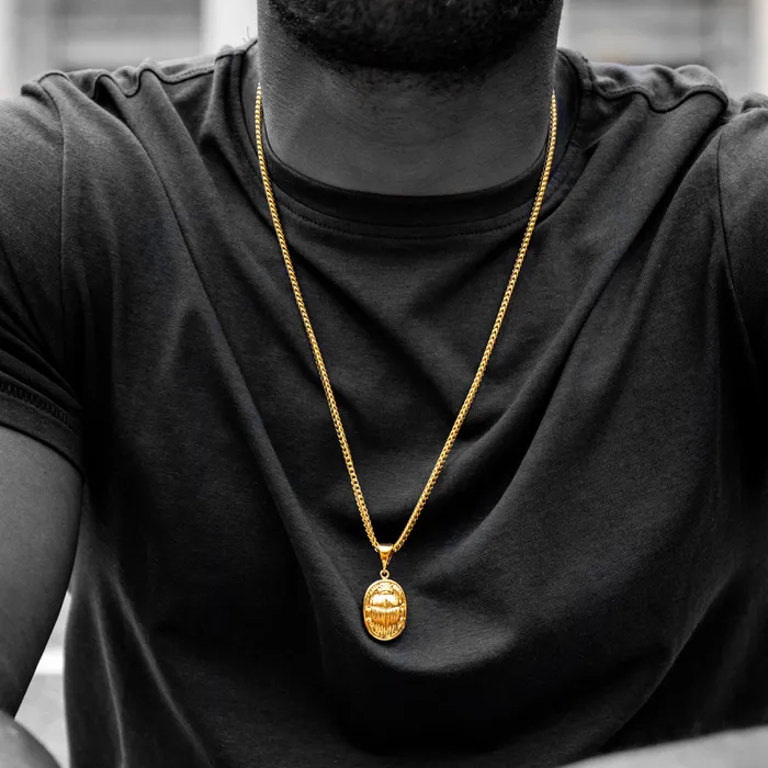 Necklaces SpicyIce Gold Scarab Necklace