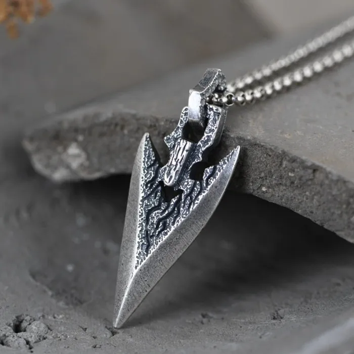 Necklaces Viking Trinkets Arrow Of Fate Sterling Silver Arrow Pendant