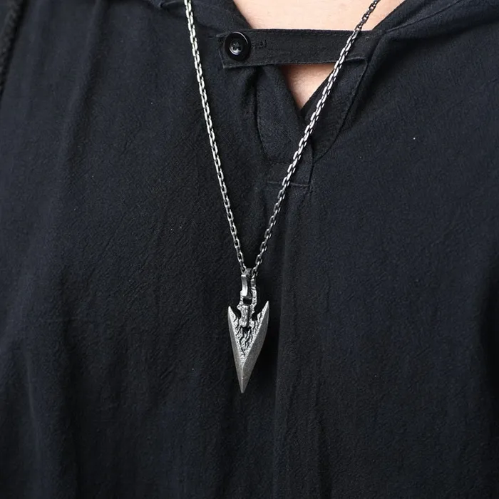 Necklaces Viking Trinkets Arrow Of Fate Sterling Silver Arrow Pendant