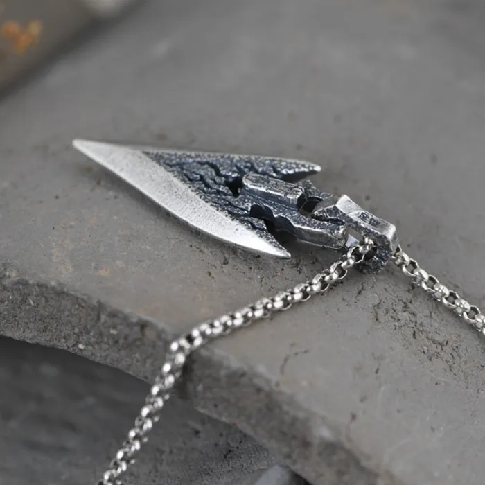 Necklaces Viking Trinkets Arrow Of Fate Sterling Silver Arrow Pendant