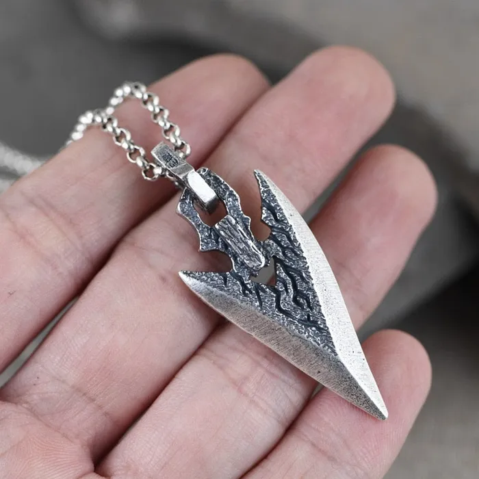 Necklaces Viking Trinkets Arrow Of Fate Sterling Silver Arrow Pendant