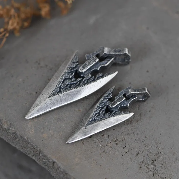 Necklaces Viking Trinkets Arrow Of Fate Sterling Silver Arrow Pendant