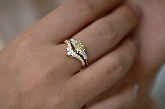 Rings ARTEMER Fancy Yellow Diamond Ring with GIA certified diamond
