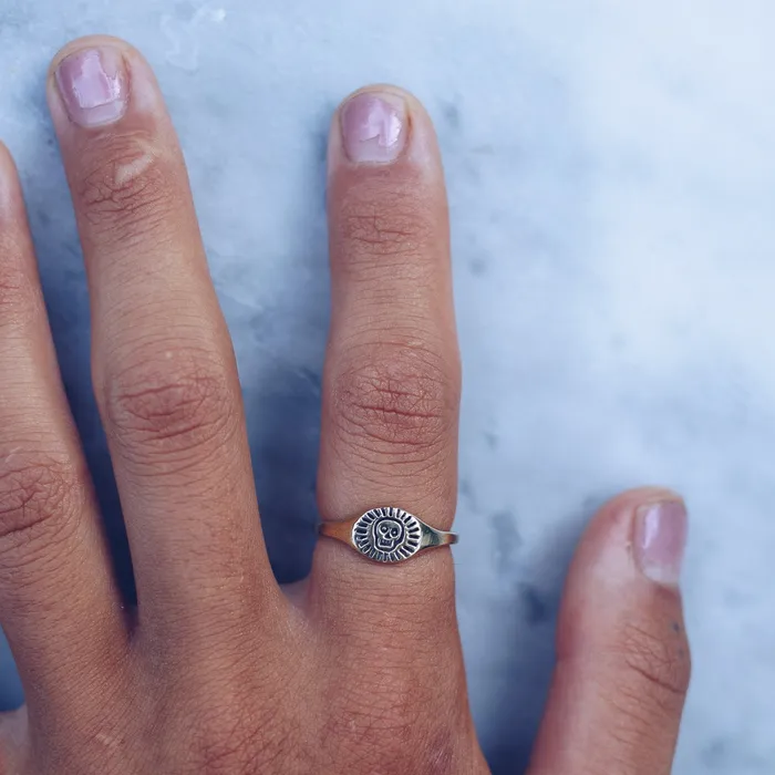 Rings Jess Zabala Jewelry HAPPY SKULL BRASS